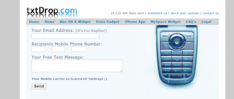 ارسل رسالة نصية مجانا من رقم غريب